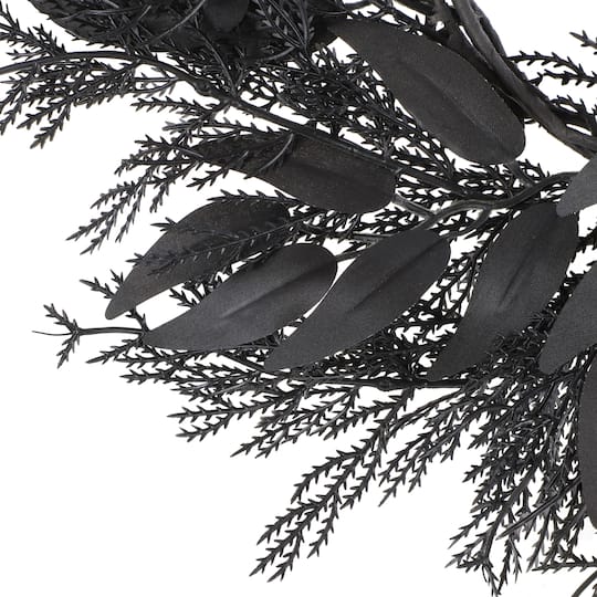 5ft. Black Cedar & Leaves Coiled Garland by Ashland®